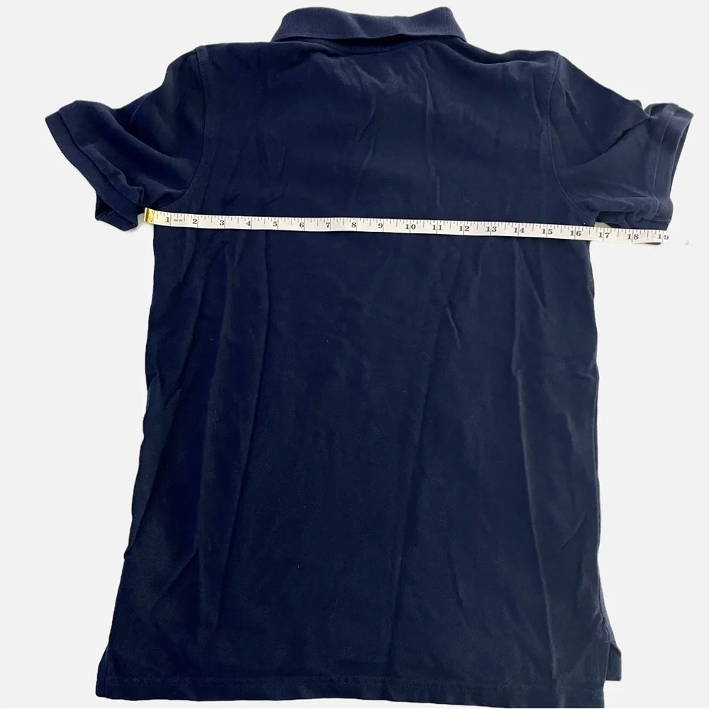 CAT & JACK Boys' Short Sleeve Pique Uniform Navy Polo Shirt - L (12/14)